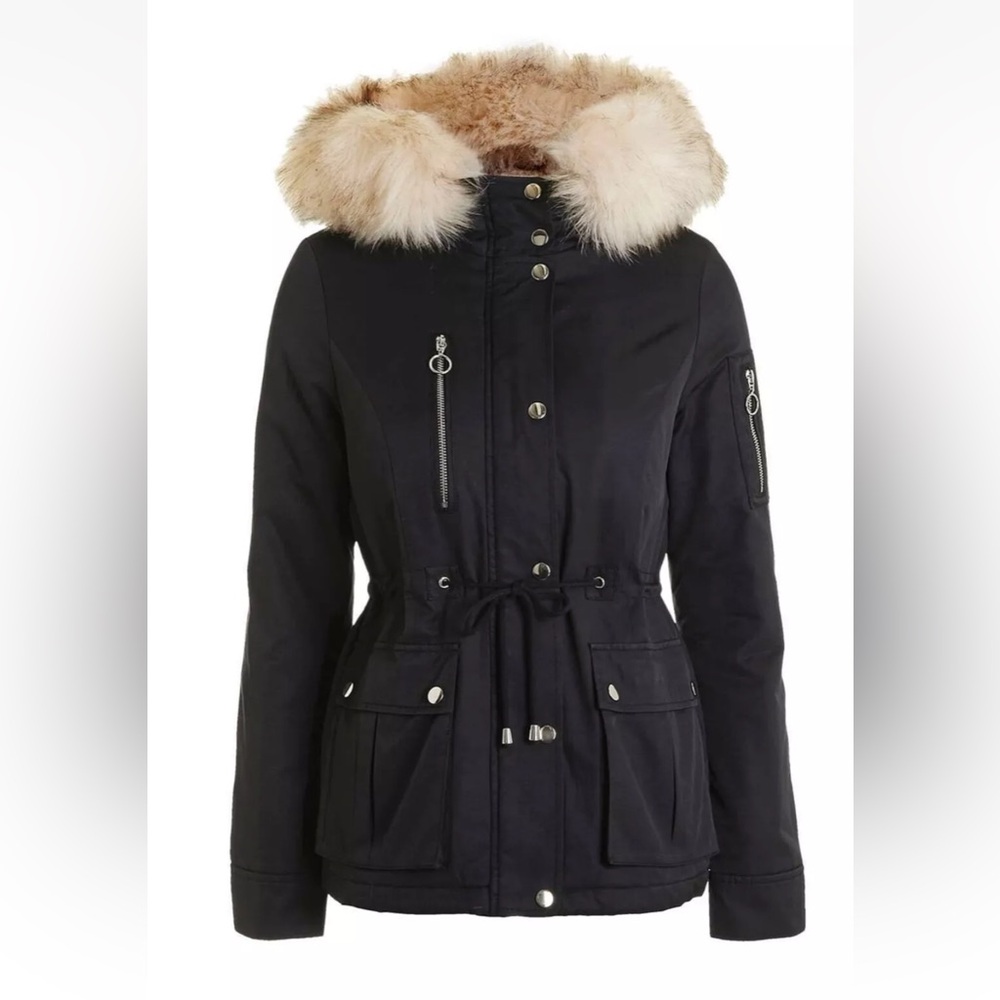 Top Shop Trevor Parka with Faux Fur